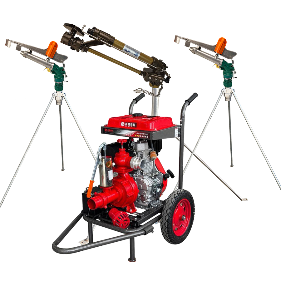 宁河一体式灌溉机组 全套喷枪水带配齐 抗旱浇地神器